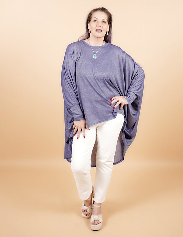 Carditop-NAVY SHIMMER