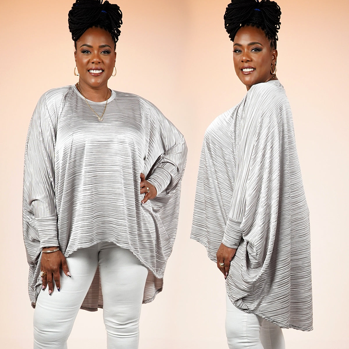 Carditop-SILVER PLEAT