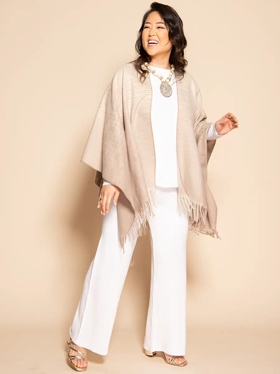 RUANA - CREAM CASHMERE
