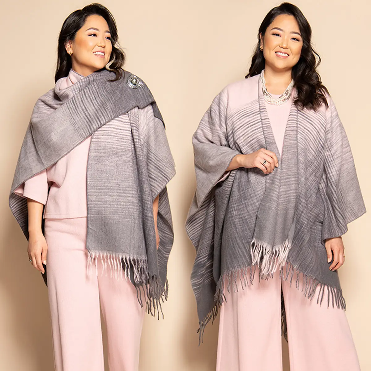 RUANA - PINK CASHMERE
