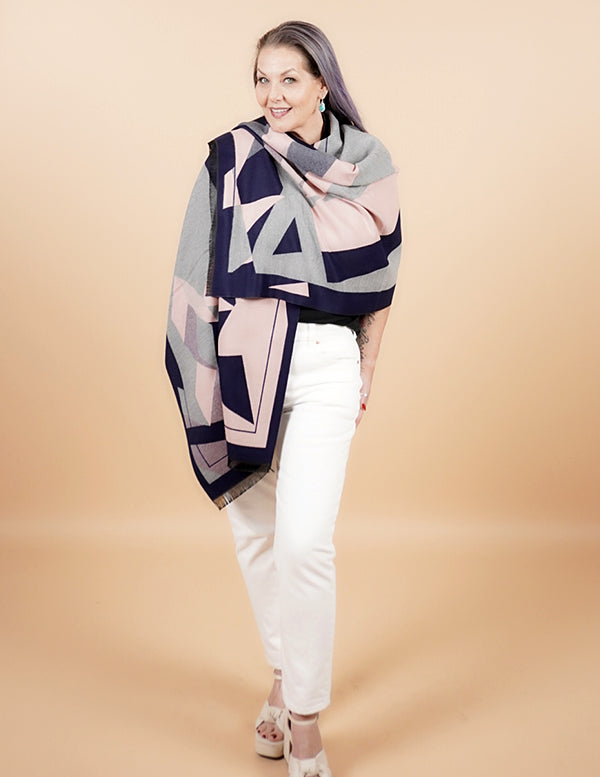 
                  
                    GEO WRAP - NAVY PINK
                  
                