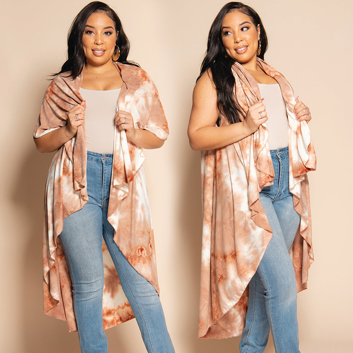Long Convertible Shawl - CANYON TIE DYE