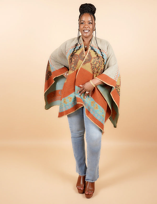 
                  
                    NAVAJO RUANA - ORANGE
                  
                