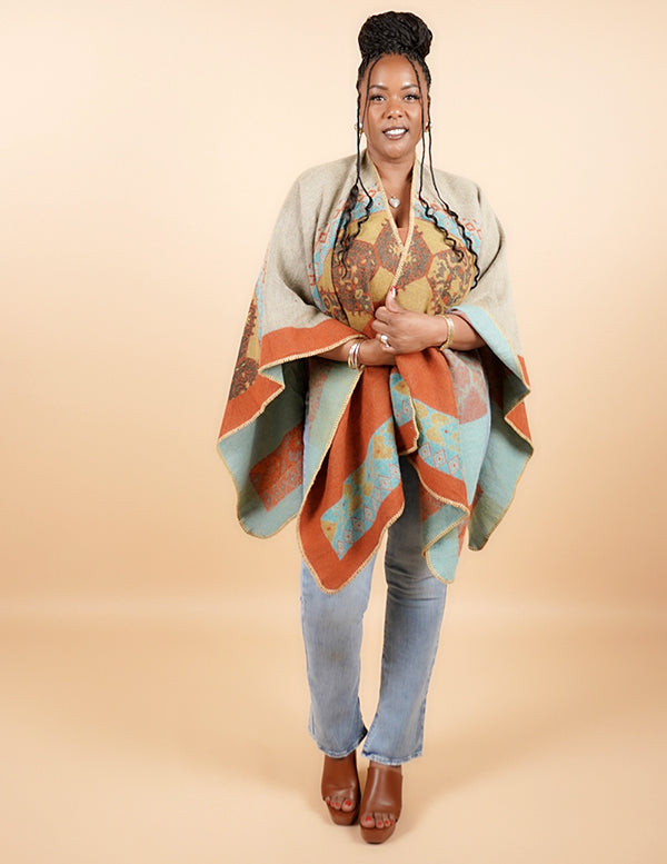 
                  
                    NAVAJO RUANA - ORANGE
                  
                