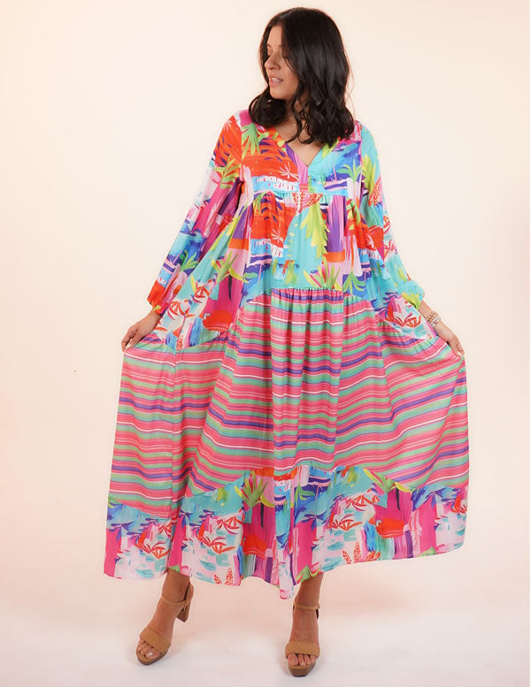 
                  
                    RIO DRESS- PINK MULTI
                  
                