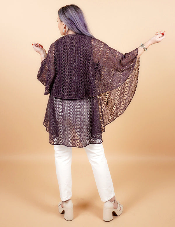 
                  
                    Short Convertible Shawl - PURPLE GOLD
                  
                