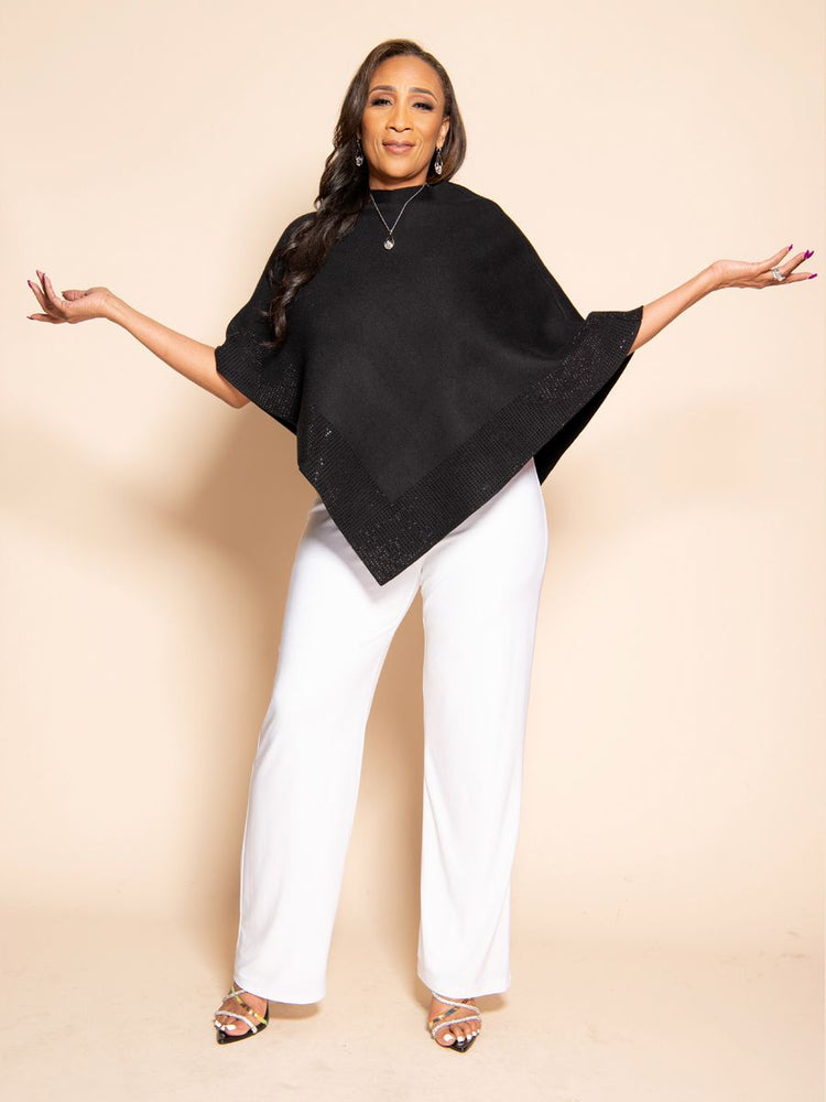 
                  
                    DIAMOND PONCHO- BLACK
                  
                