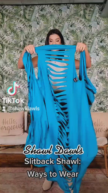 Slitback Shawl - AQUA