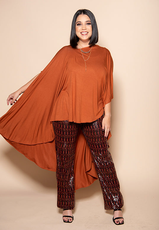 Long Convertible Shawl - PUMPKIN