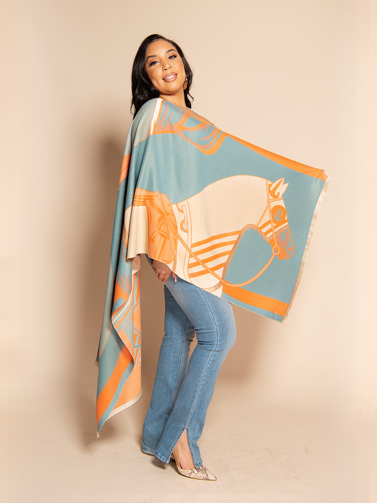 
                  
                    EQUESTRIAN WRAP - BLUE ORANGE
                  
                