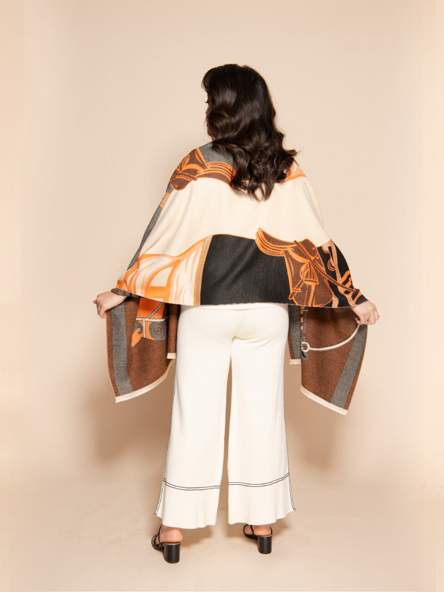 EQUESTRIAN WRAP - BLACK ORANGE