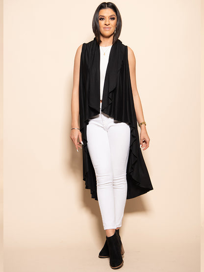 Long Convertible Shawl - BLACK